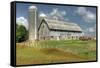 Barn and Silo, Minnesota, USA-Michael Scheufler-Framed Stretched Canvas
