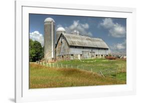 Barn and Silo, Minnesota, USA-Michael Scheufler-Framed Photographic Print