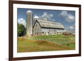 Barn and Silo, Minnesota, USA-Michael Scheufler-Framed Photographic Print