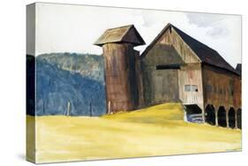 Barn and Silo, Vermont-Edward Hopper-Stretched Canvas