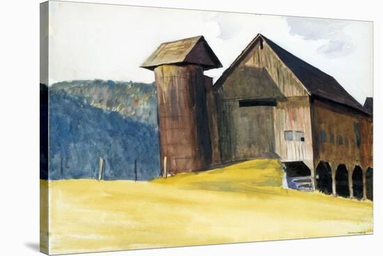 Barn and Silo, Vermont-Edward Hopper-Stretched Canvas