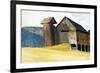 Barn and Silo, Vermont-Edward Hopper-Framed Giclee Print