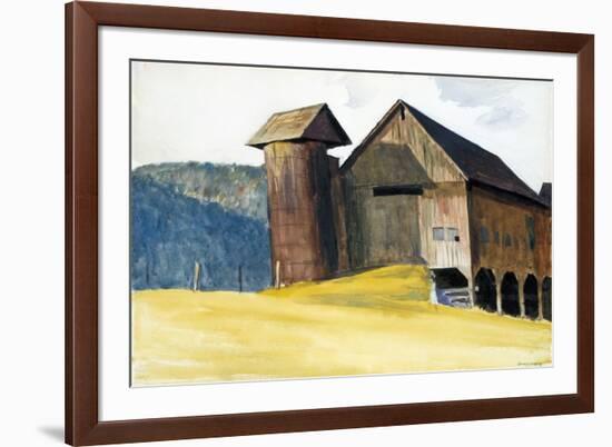 Barn and Silo, Vermont-Edward Hopper-Framed Premium Giclee Print