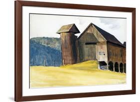 Barn and Silo, Vermont-Edward Hopper-Framed Premium Giclee Print
