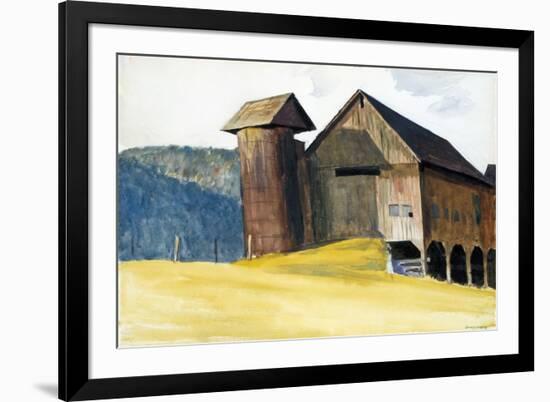 Barn and Silo, Vermont-Edward Hopper-Framed Premium Giclee Print