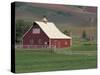 Barn and Windmill in Colfax, Palouse Region, Washington, USA-Adam Jones-Stretched Canvas