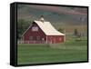 Barn and Windmill in Colfax, Palouse Region, Washington, USA-Adam Jones-Framed Stretched Canvas