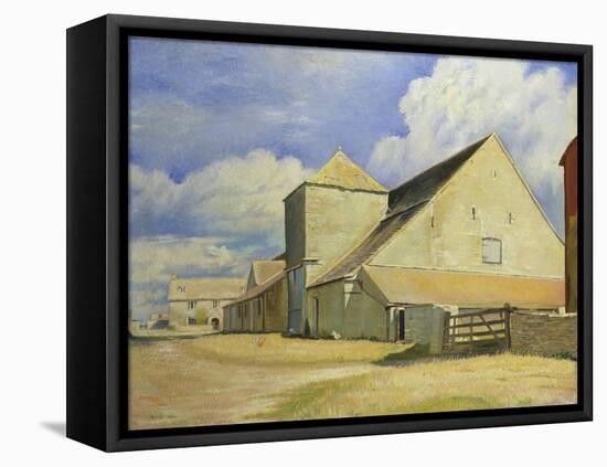 Barn at Cherington, Gloucestershire-William Rothenstein-Framed Stretched Canvas