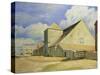 Barn at Cherington, Gloucestershire-William Rothenstein-Stretched Canvas