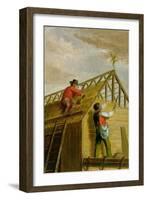 Barn Builders, 1836-Asher Brown Durand-Framed Giclee Print
