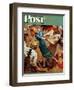 "Barn dance," Saturday Evening Post Cover, November 25, 1944-Mead Schaeffer-Framed Giclee Print