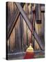 Barn Door and Broom, Montana, USA-Darrell Gulin-Stretched Canvas