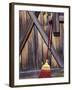 Barn Door and Broom, Montana, USA-Darrell Gulin-Framed Photographic Print