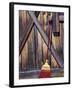 Barn Door and Broom, Montana, USA-Darrell Gulin-Framed Photographic Print