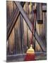 Barn Door and Broom, Montana, USA-Darrell Gulin-Mounted Photographic Print