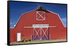 Barn, Farm and Ranch Museum, Elk City, Oklahoma, USA-Walter Bibikow-Framed Stretched Canvas