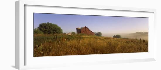Barn in a Field, Iowa County, Wisconsin, USA-null-Framed Photographic Print