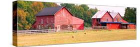 Barn in a field, Route 34, Colts Neck Township, Monmouth County, New Jersey, USA-null-Stretched Canvas