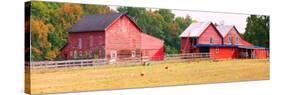 Barn in a field, Route 34, Colts Neck Township, Monmouth County, New Jersey, USA-null-Stretched Canvas