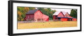 Barn in a field, Route 34, Colts Neck Township, Monmouth County, New Jersey, USA-null-Framed Photographic Print
