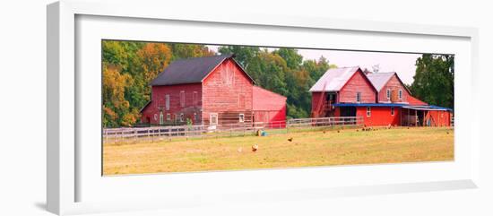 Barn in a field, Route 34, Colts Neck Township, Monmouth County, New Jersey, USA-null-Framed Photographic Print