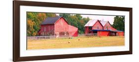 Barn in a field, Route 34, Colts Neck Township, Monmouth County, New Jersey, USA-null-Framed Photographic Print