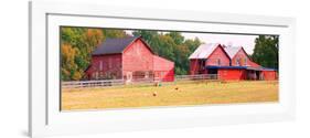 Barn in a field, Route 34, Colts Neck Township, Monmouth County, New Jersey, USA-null-Framed Photographic Print