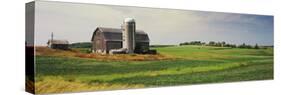 Barn in a field, Wisconsin, USA-null-Stretched Canvas