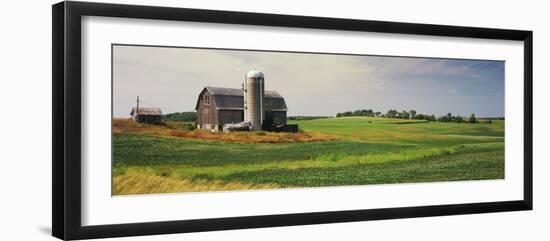 Barn in a field, Wisconsin, USA-null-Framed Photographic Print