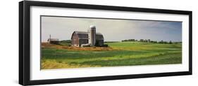 Barn in a field, Wisconsin, USA-null-Framed Photographic Print