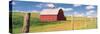 Barn in a Field-null-Stretched Canvas