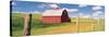 Barn in a Field-null-Stretched Canvas