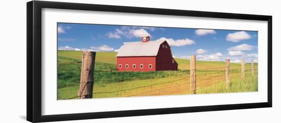 Barn in a Field-null-Framed Photographic Print