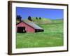 Barn in Field of Wheat, Palouse Area, Washington, USA-Janell Davidson-Framed Photographic Print