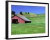 Barn in Field of Wheat, Palouse Area, Washington, USA-Janell Davidson-Framed Photographic Print