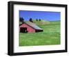 Barn in Field of Wheat, Palouse Area, Washington, USA-Janell Davidson-Framed Photographic Print