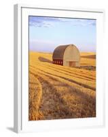 Barn in Harvested Field-Terry Eggers-Framed Photographic Print