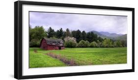 Barn in Keene Valley in Spring Adirondack Park, New York State, USA-null-Framed Photographic Print