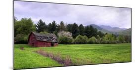 Barn in Keene Valley in Spring Adirondack Park, New York State, USA-null-Mounted Photographic Print