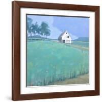 Barn in Midsummer Light-John Rufo-Framed Art Print