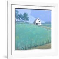 Barn in Midsummer Light-John Rufo-Framed Art Print