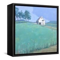 Barn in Midsummer Light-John Rufo-Framed Stretched Canvas