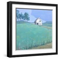 Barn in Midsummer Light-John Rufo-Framed Art Print