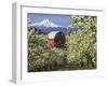 Barn in Orchard Below Mt. Hood-John McAnulty-Framed Premium Photographic Print