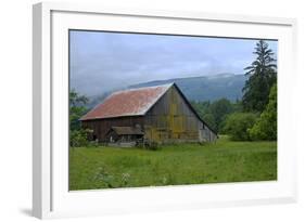 Barn in the Mist-George Johnson-Framed Photographic Print