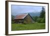 Barn in the Mist-George Johnson-Framed Photographic Print