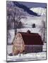 Barn in Winter, Methow Valley, Washington, USA-William Sutton-Mounted Photographic Print