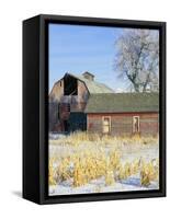 Barn in Winter-Scott T. Smith-Framed Stretched Canvas