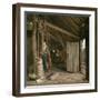 Barn Interior with a Maid Churning Butter-Govert Dircksz. Camphuysen-Framed Giclee Print