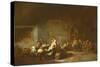 Barn Interior with Boors Carousing at a Wedding-Adriaen Jansz. Van Ostade-Stretched Canvas